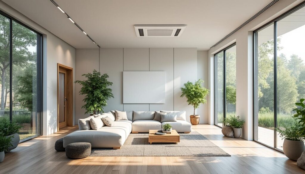 la vmc double flux garantit une ventilation optimale en renouvelant l'air intérieur tout en préservant la performance énergétique des maisons passives.