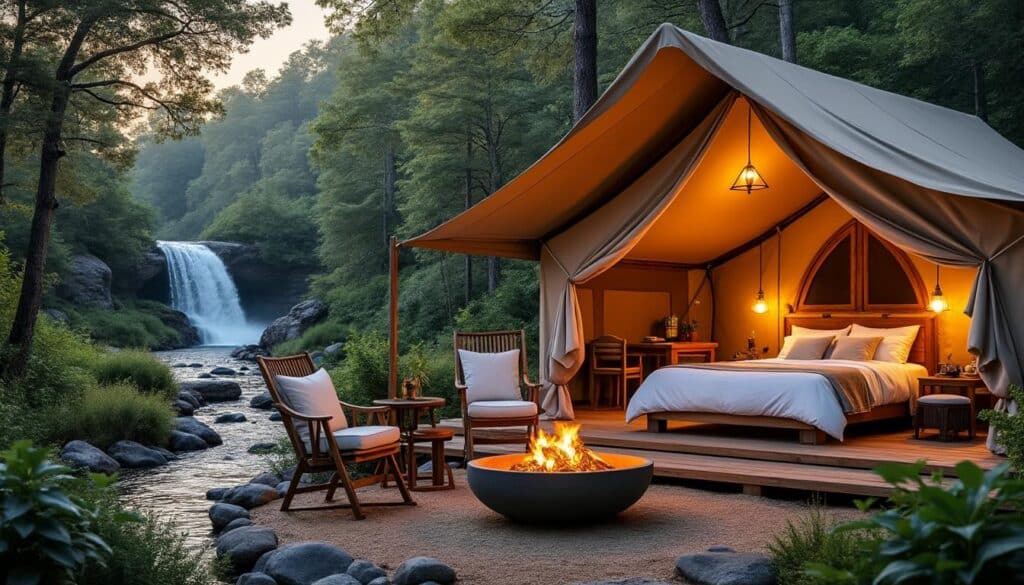 découvrez le glamping, une expérience unique qui allie le confort luxueux d'un hôtel à l'aventure immersive en pleine nature.